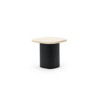 Gion Coffee Table 55 - Black Oak & Travertine