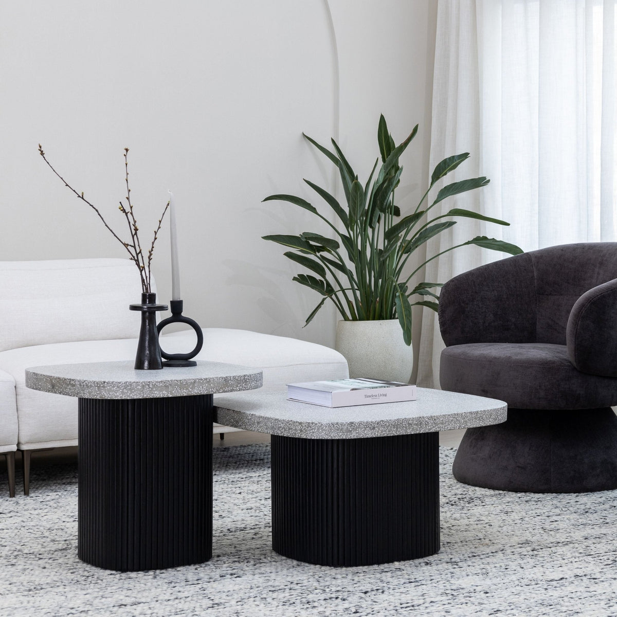 Gion Coffee Table 55 - Black Oak & Warm Grey - Coffee Tables Tolv Loom Collection Dubai