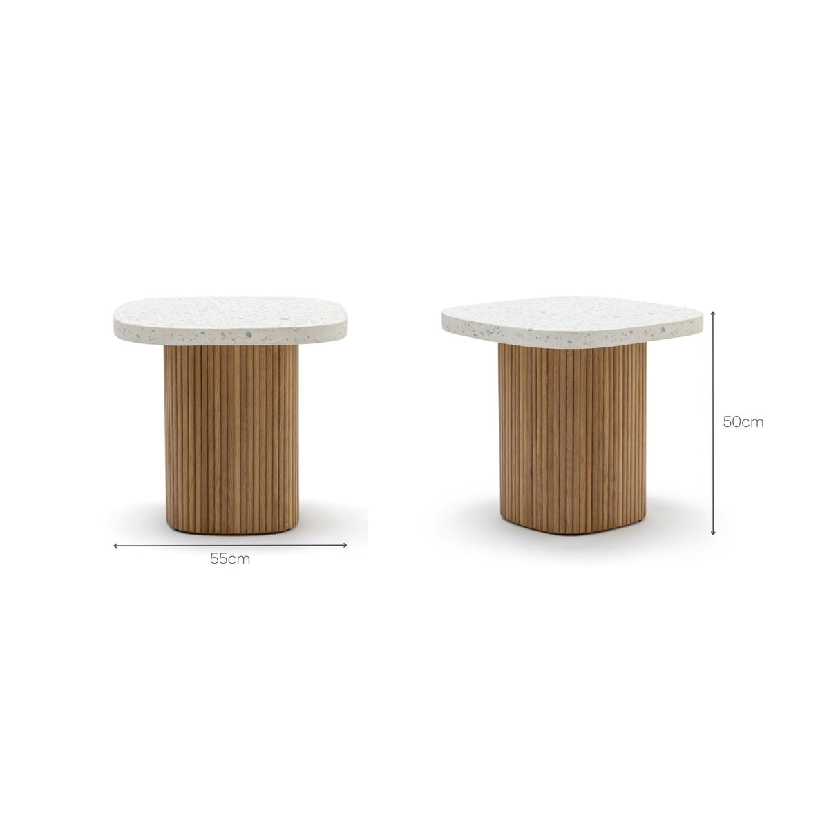 Gion Coffee Table 55 - Light Oak & Nougat - Side Tables Tolv Loom Collection Dubai