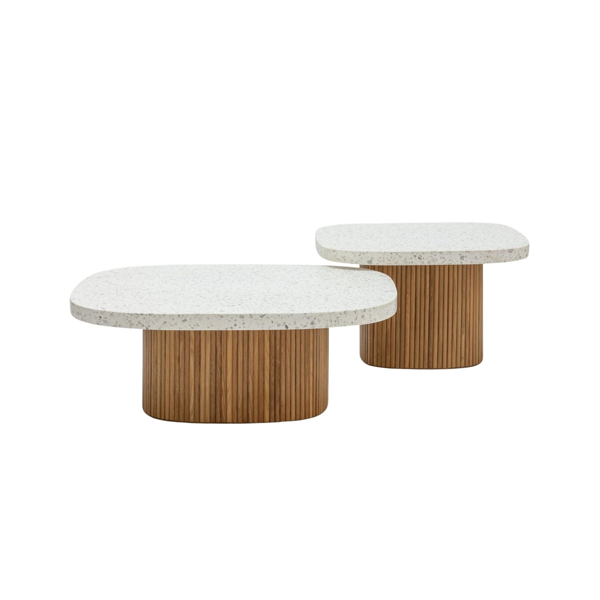 Gion Coffee Table 55 - Light Oak & Nougat - Side Tables Tolv Loom Collection Dubai