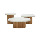 Gion Coffee Table 55 - Light Oak & Nougat - Side Tables Tolv Loom Collection Dubai