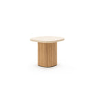 Gion Coffee Table 55 - Light Oak & Travertine