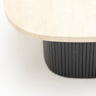 Gion Coffee Table 70 - Black Oak & Travertine - Coffee Tables Tolv Loom Collection Dubai