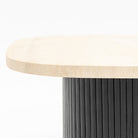 Gion Coffee Table 70 - Black Oak & Travertine - Coffee Tables Tolv Loom Collection Dubai