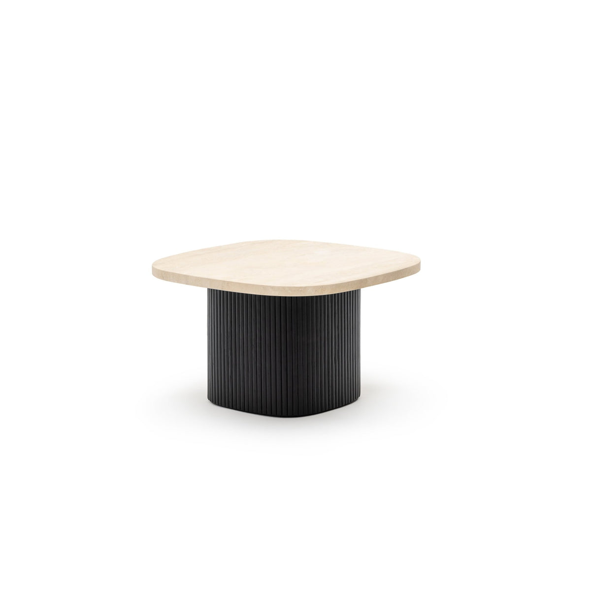 Gion Coffee Table 70 - Black Oak & Travertine - Coffee Tables Tolv Loom Collection Dubai