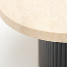 Gion Coffee Table 70 - Black Oak & Travertine - Coffee Tables Tolv Loom Collection Dubai