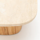 Gion Coffee Table 70 - Light Oak & Travertine - Coffee Tables Tolv Loom Collection Dubai