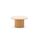 Gion Coffee Table 70 - Light Oak & Travertine - Coffee Tables Tolv Loom Collection Dubai