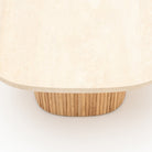 Gion Coffee Table 70 - Light Oak & Travertine - Coffee Tables Tolv Loom Collection Dubai