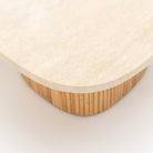 Gion Coffee Table 70 - Light Oak & Travertine - Coffee Tables Tolv Loom Collection Dubai