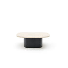 Gion Coffee Table 95 - Black Oak & Travertine