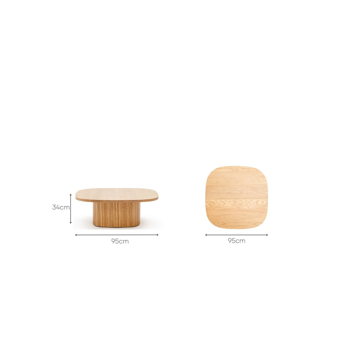 Gion Coffee Table 95 - Light Oak