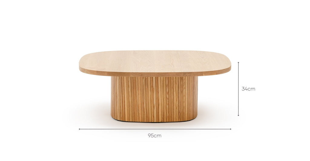 Gion Coffee Table 95 - Light Oak.