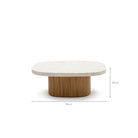 Gion Coffee Table 95 - Light Oak & Nougat - Coffee Tables Tolv Loom Collection Dubai
