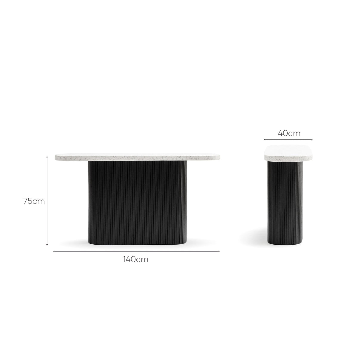Gion Console 140 - Black & Nougat