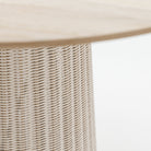 Girona Bistro Table - Aged Teak & Chalk - Round Dining Tables Loom Collection Loom Collection Dubai