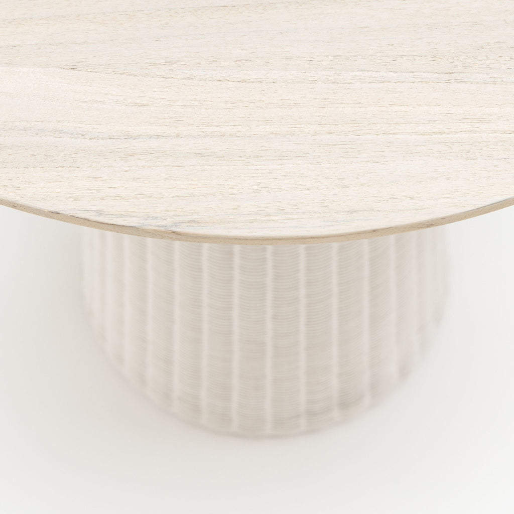 Girona Bistro Table - Aged Teak & Chalk - Round Dining Tables Loom Collection Loom Collection Dubai