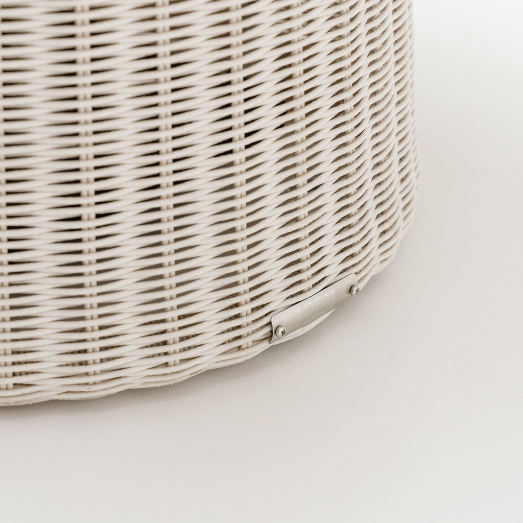 Girona Bistro Table - Aged Teak & Chalk - Round Dining Tables Loom Collection Loom Collection Dubai