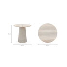 Girona Bistro Table - Aged Teak & Chalk - Round Dining Tables Loom Collection Loom Collection Dubai