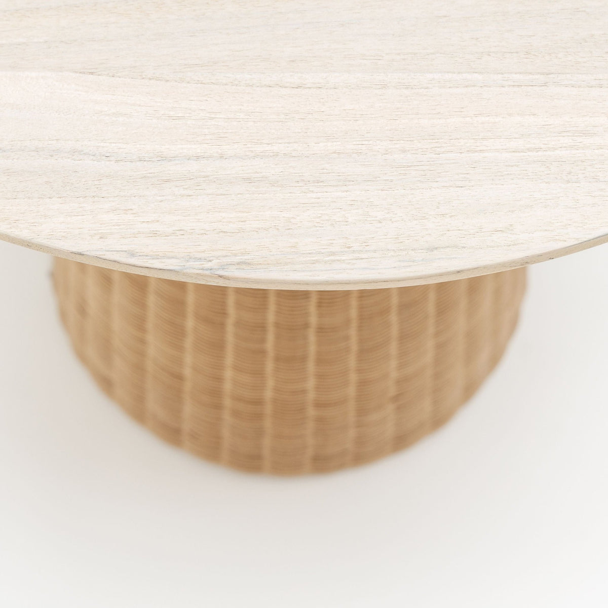 Girona Bistro Table - Aged Teak & Natural - Round Dining Tables Loom Collection Loom Collection Dubai