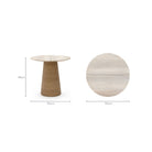 Girona Bistro Table - Aged Teak & Natural - Round Dining Tables Loom Collection Loom Collection Dubai