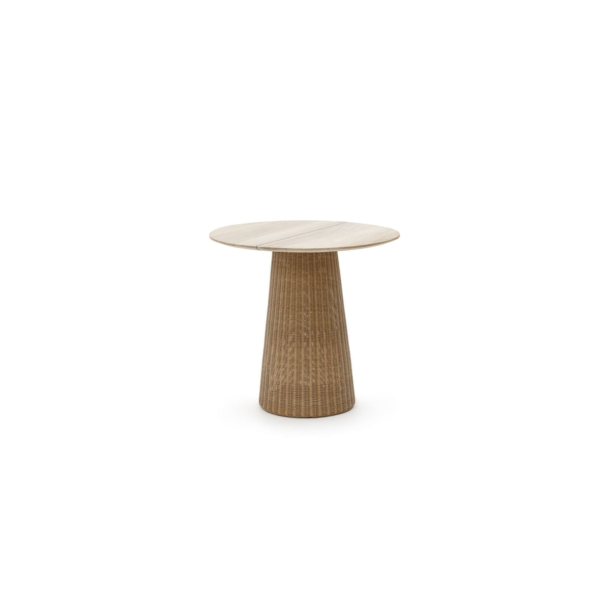 Girona Bistro Table - Aged Teak & Natural - Round Dining Tables Loom Collection Loom Collection Dubai