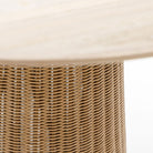 Girona Bistro Table - Aged Teak & Natural - Round Dining Tables Loom Collection Loom Collection Dubai