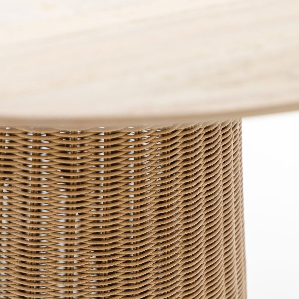 Girona Bistro Table - Aged Teak & Natural - Round Dining Tables Loom Collection Loom Collection Dubai