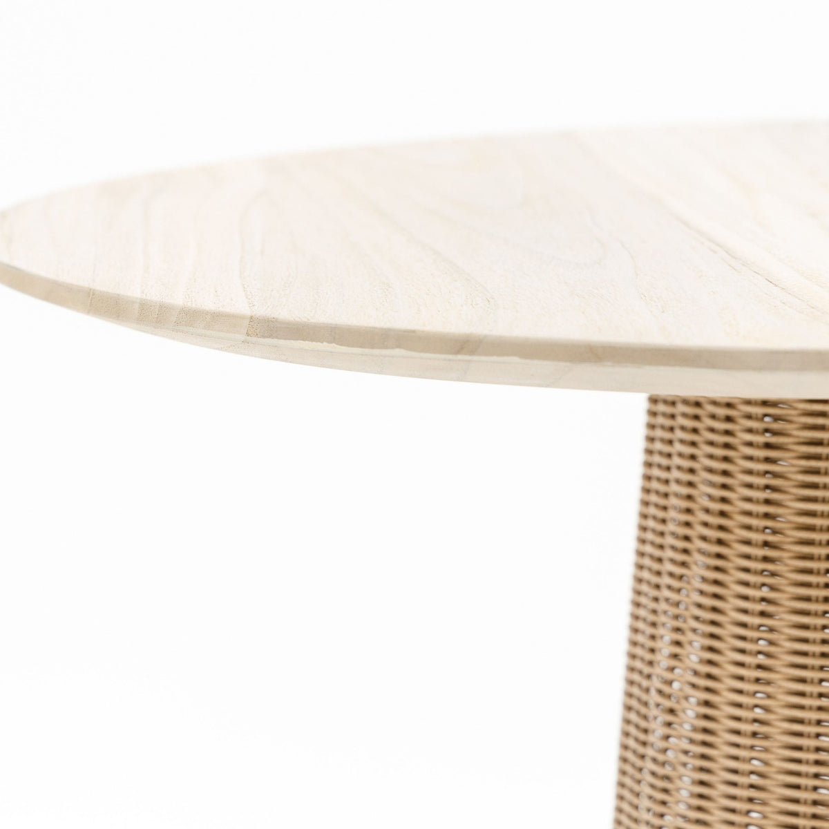 Girona Bistro Table - Aged Teak & Natural - Round Dining Tables Loom Collection Loom Collection Dubai
