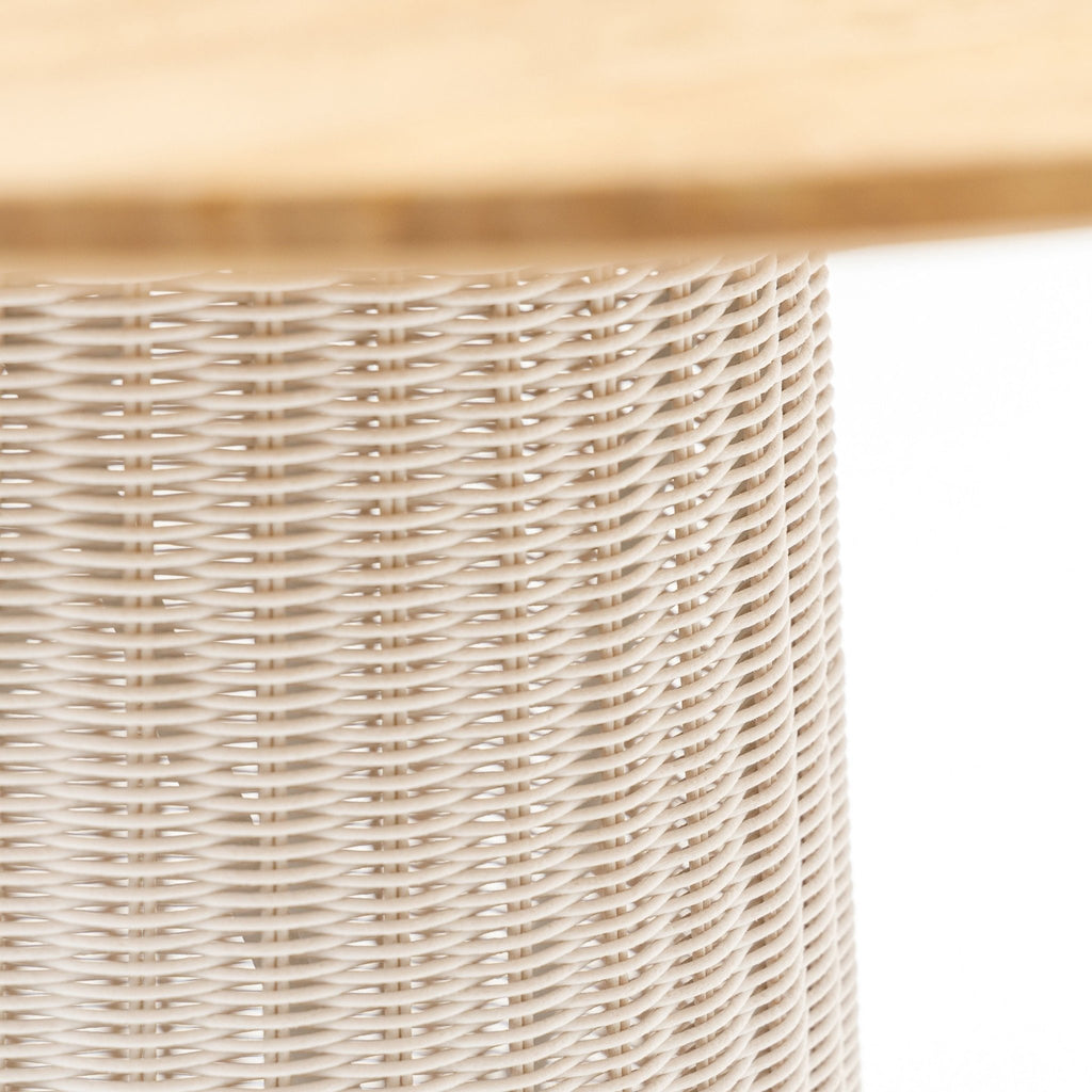 Girona Bistro Table - Honey & Chalk - Round Dining Tables Loom Collection Loom Collection Dubai