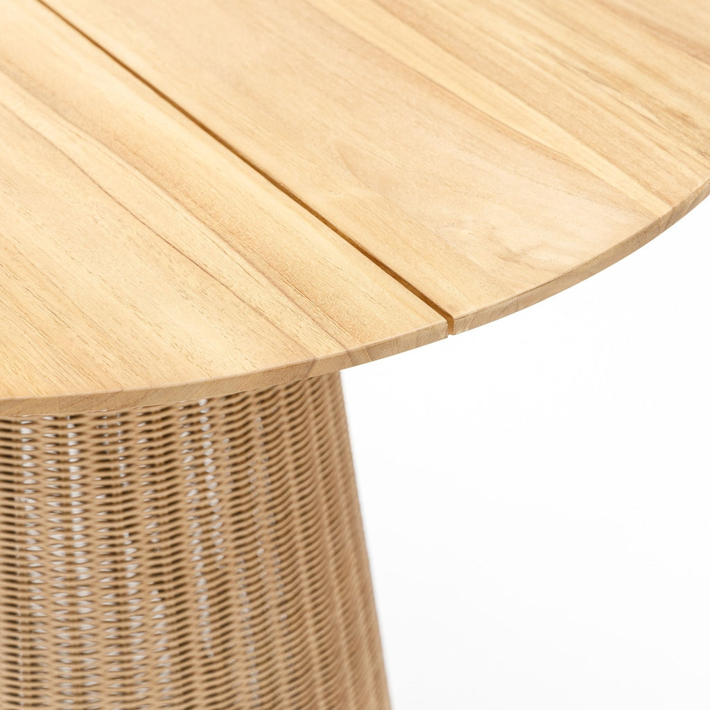 Girona Bistro Table - Honey & Natural - Round Dining Tables Loom Collection Loom Collection Dubai