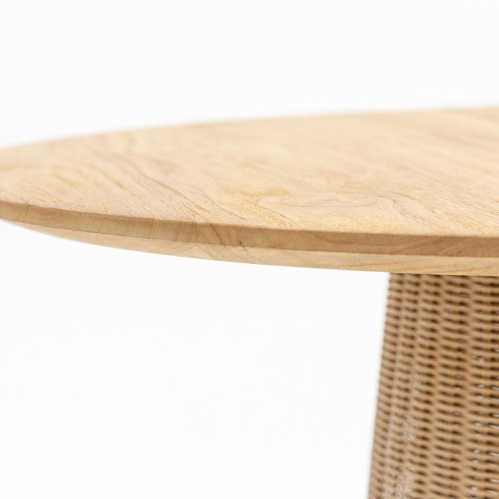 Girona Bistro Table - Honey & Natural - Round Dining Tables Loom Collection Loom Collection Dubai