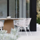 Girona Dining Table - Age Teak & Natural - Round Dining Tables Loom Collection Loom Collection Dubai