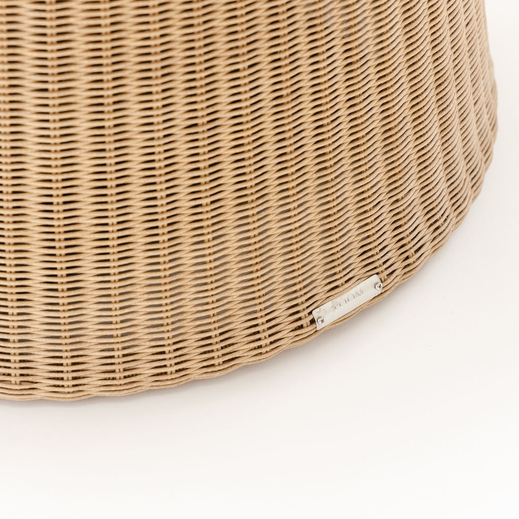 Girona Dining Table - Age Teak & Natural - Round Dining Tables Loom Collection Loom Collection Dubai