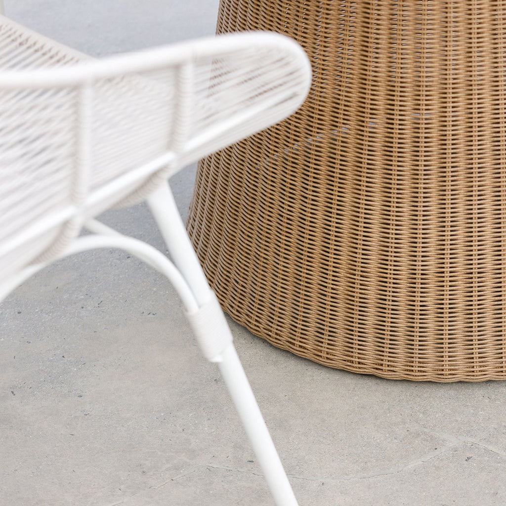 Girona Dining Table - Age Teak & Natural - Round Dining Tables Loom Collection Loom Collection Dubai