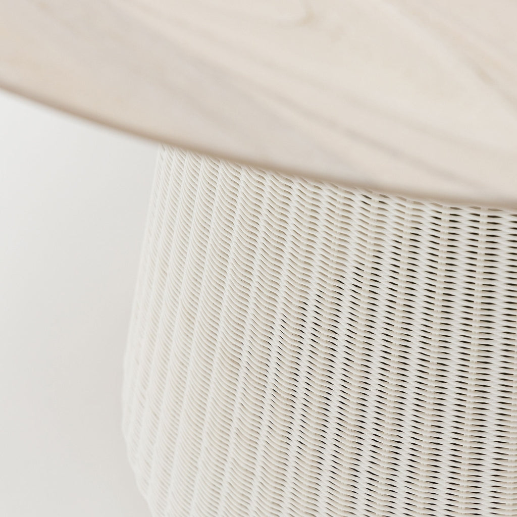 Girona Dining Table - Age Teak & Stonewhite - Round Dining Tables Loom Collection Loom Collection Dubai