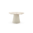 Girona Dining Table - Age Teak & Stonewhite - Round Dining Tables Loom Collection Loom Collection Dubai