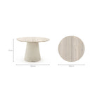 Girona Dining Table - Age Teak & Stonewhite - Round Dining Tables Loom Collection Loom Collection Dubai