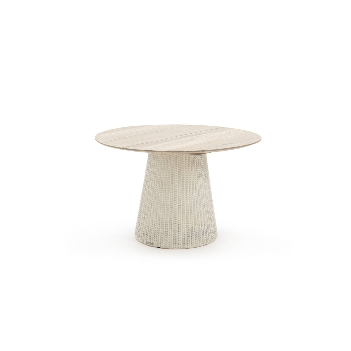 Girona Dining Table - Age Teak & Stonewhite - Round Dining Tables Loom Collection Loom Collection Dubai