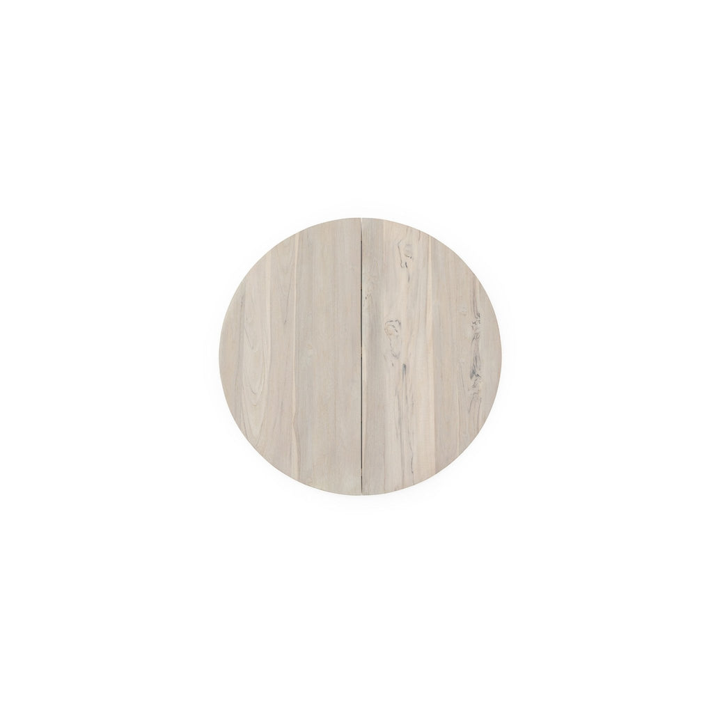 Girona Dining Table - Age Teak & Stonewhite - Round Dining Tables Loom Collection Loom Collection Dubai