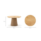 Girona Dining Table - Honey & Natural - Round Dining Tables Loom Collection Loom Collection Dubai
