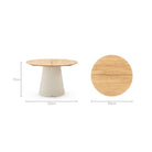 Girona Dining Table - Honey & Stonewhite - Round Dining Tables Loom Collection Loom Collection Dubai