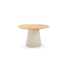 Girona Dining Table - Honey & Stonewhite - Round Dining Tables Loom Collection Loom Collection Dubai