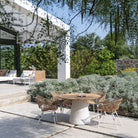 Girona Dining Table - Honey & Stonewhite - Round Dining Tables Loom Collection Loom Collection Dubai