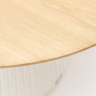 Girona Dining Table - Honey & Stonewhite - Round Dining Tables Loom Collection Loom Collection Dubai