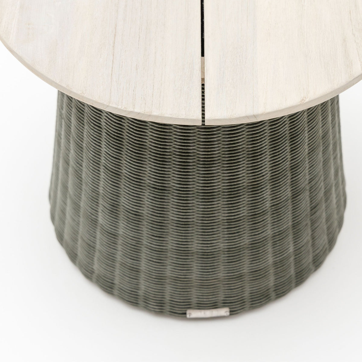 Girona Side Table - Aged Teak & Moss - Side Tables Loom Collection Loom Collection Dubai