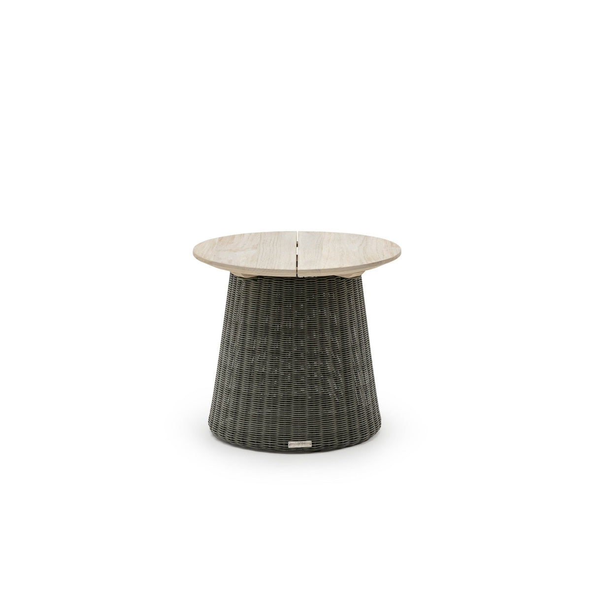 Girona Side Table - Aged Teak & Moss - Side Tables Loom Collection Loom Collection Dubai