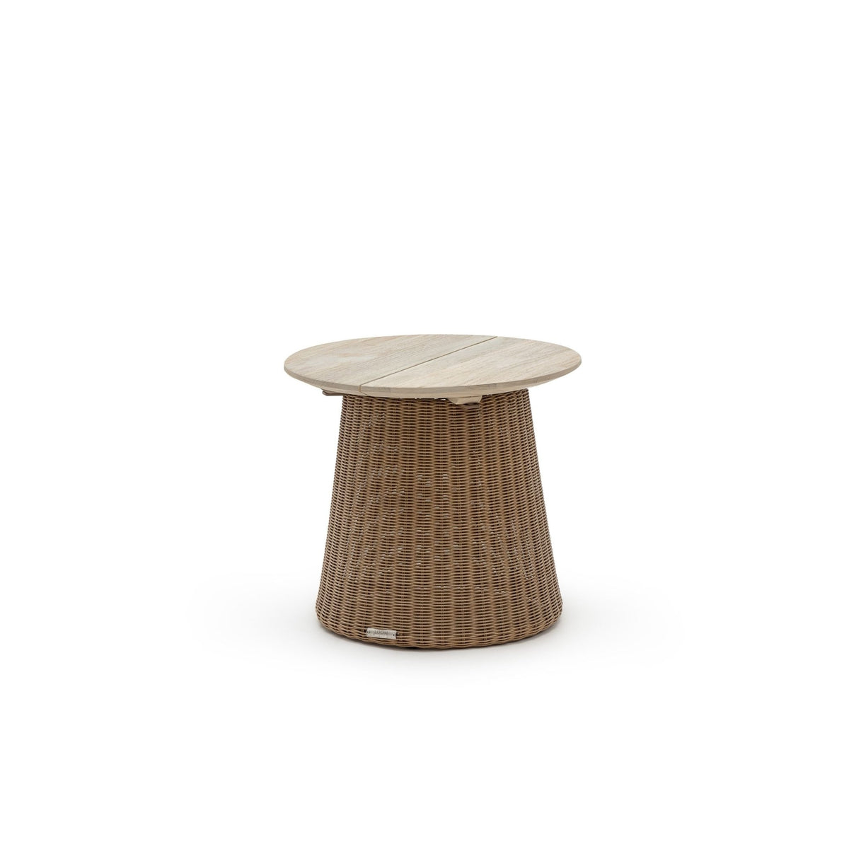 Girona Side Table - Aged Teak & Natural - Side Tables Loom Collection Loom Collection Dubai