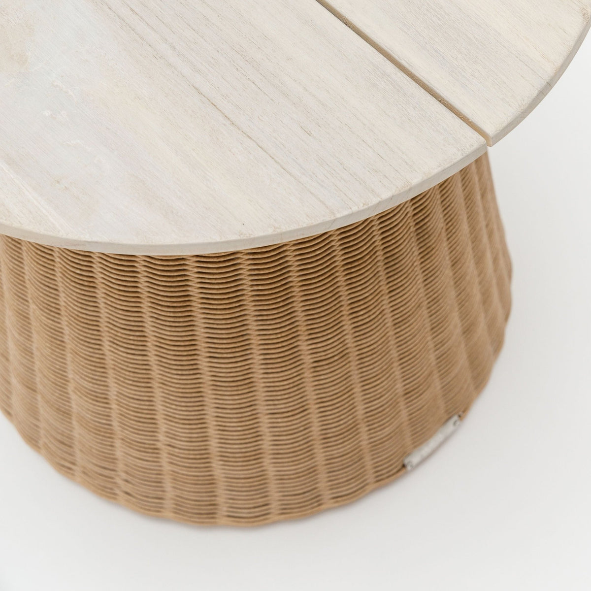 Girona Side Table - Aged Teak & Natural - Side Tables Loom Collection Loom Collection Dubai