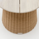 Girona Side Table - Aged Teak & Natural - Side Tables Loom Collection Loom Collection Dubai